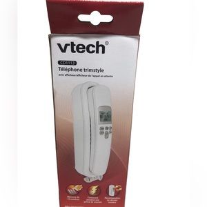 Corded Trimstyle Phone (CD1113WT) - with Caller Identification White Extra Chord